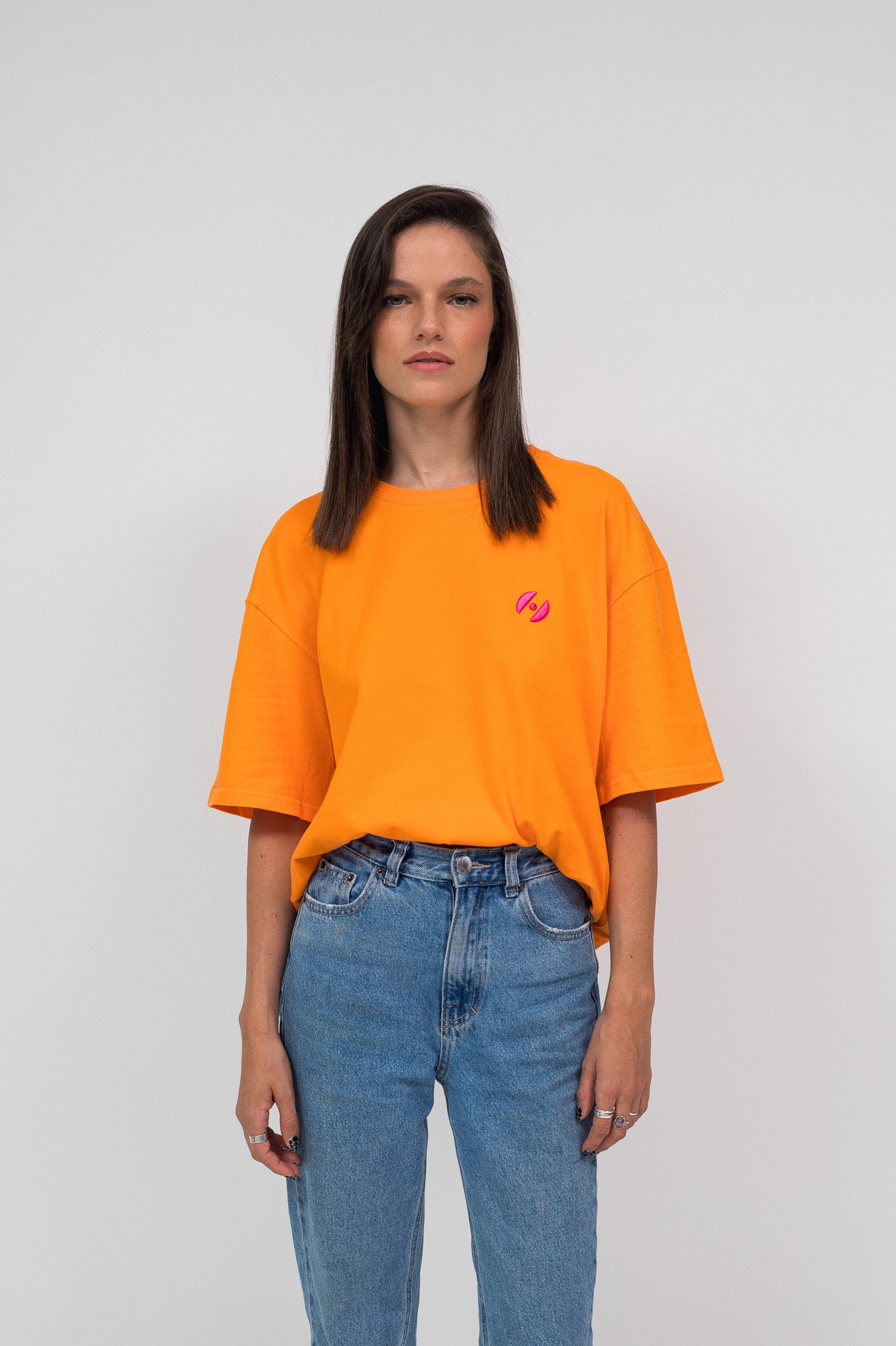 orange T-shirt